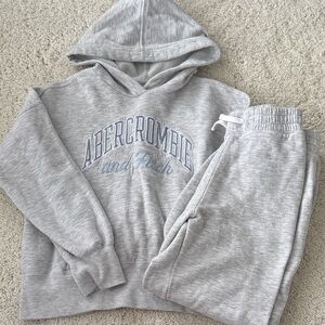 Abercrombie Kids Gray Hoodie and Sweatpants Set